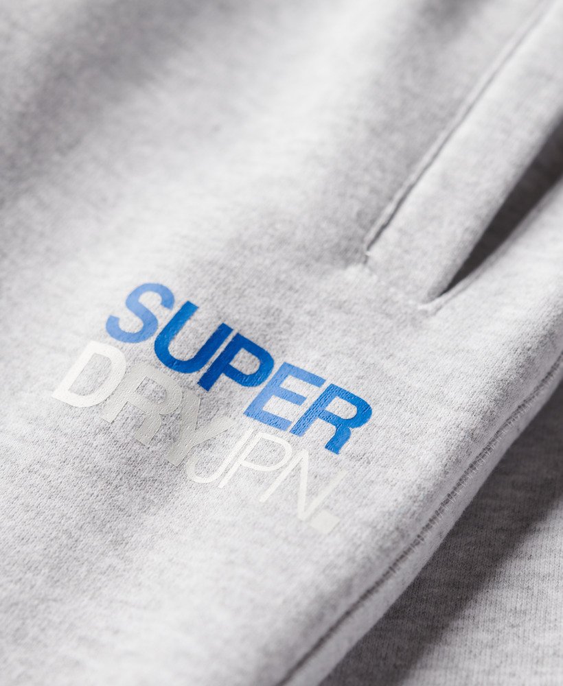 sportswear logo tapered joggers in cadet grey marl