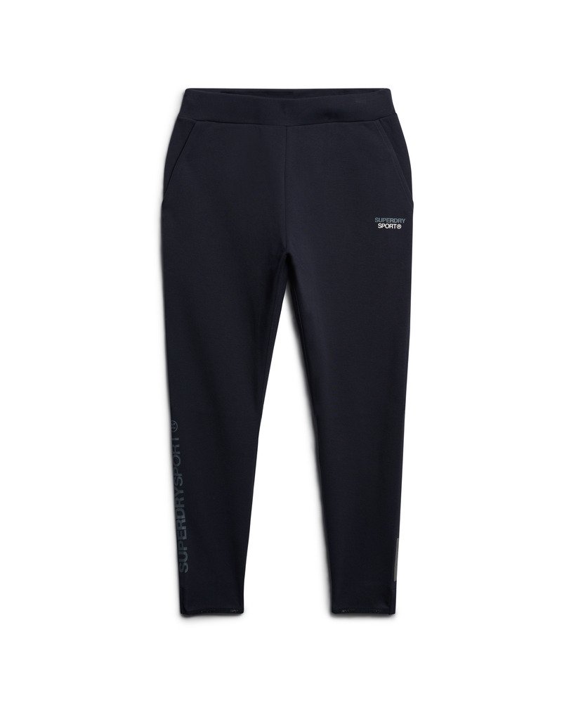 sport tech logo tapered joggers in eclipse navy