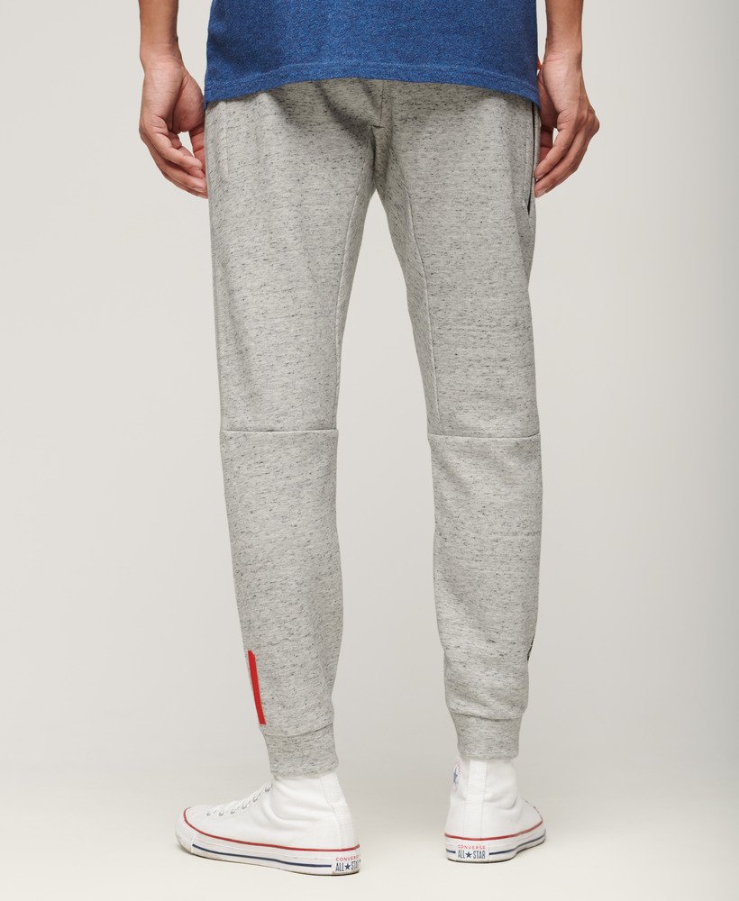 sport tech logo tapered joggers in athletic grey marl