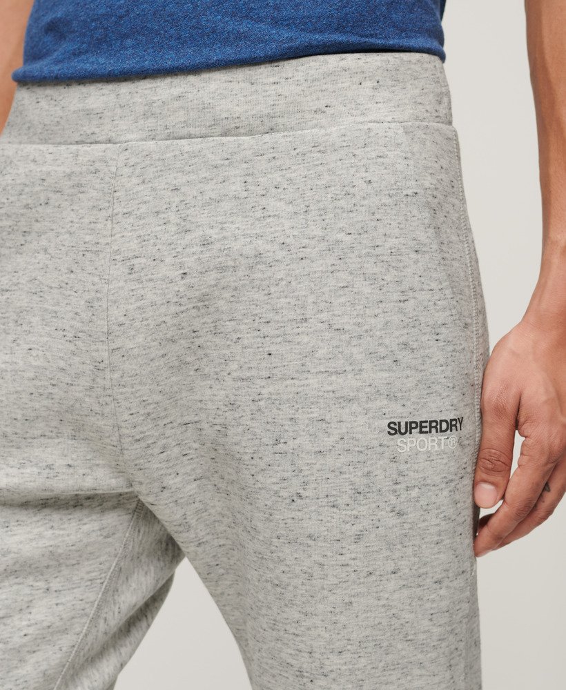 sport tech logo tapered joggers in athletic grey marl
