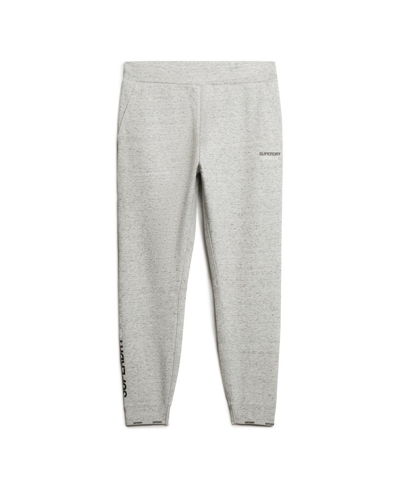sport tech logo tapered joggers in athletic grey marl
