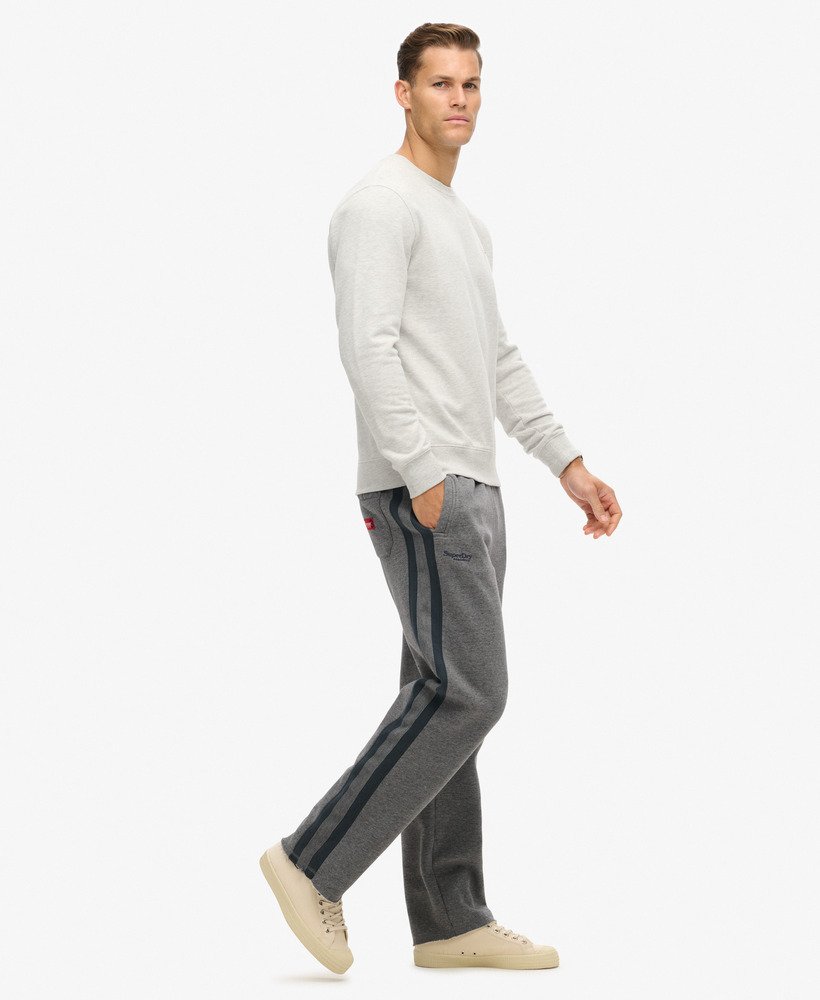 essential logo straight joggers in carbon grey marleclipse navy