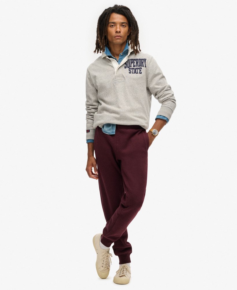 essential logo joggers in tawny port red marl