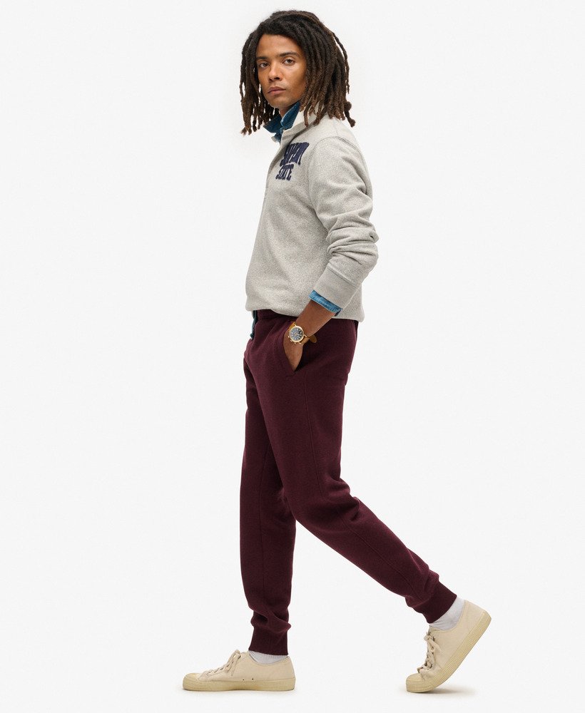 essential logo joggers in tawny port red marl