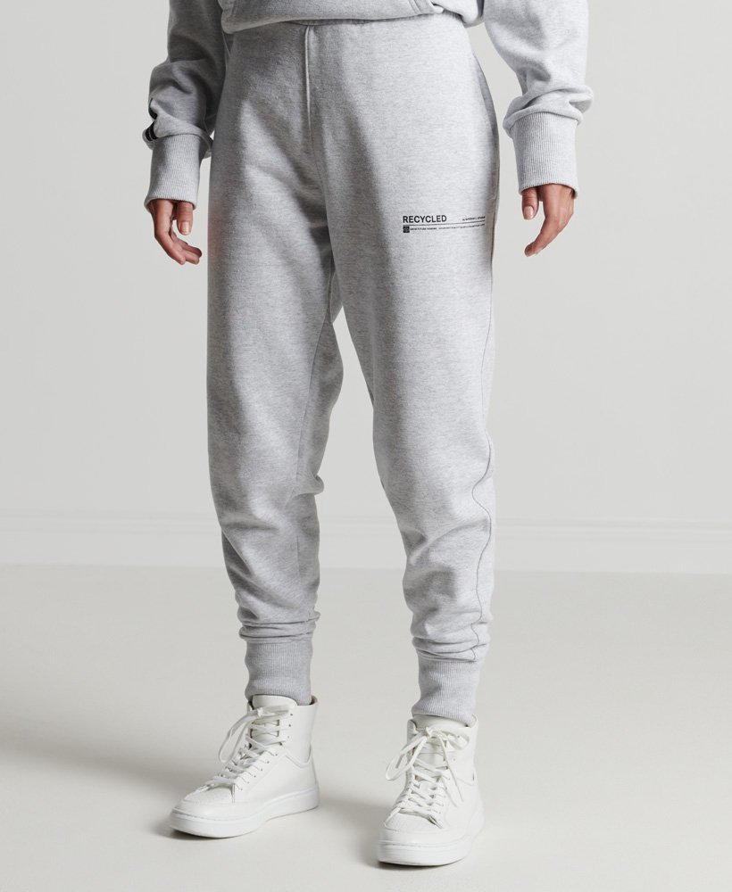 joggingbroek van gerecycled microtopmateriaal in de kleur flake marl.
