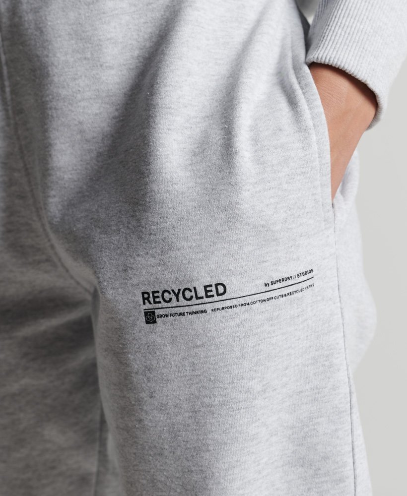 joggingbroek van gerecycled microtopmateriaal in de kleur flake marl.