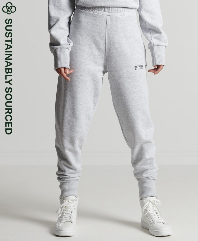 joggingbroek van gerecycled microtopmateriaal in de kleur flake marl.