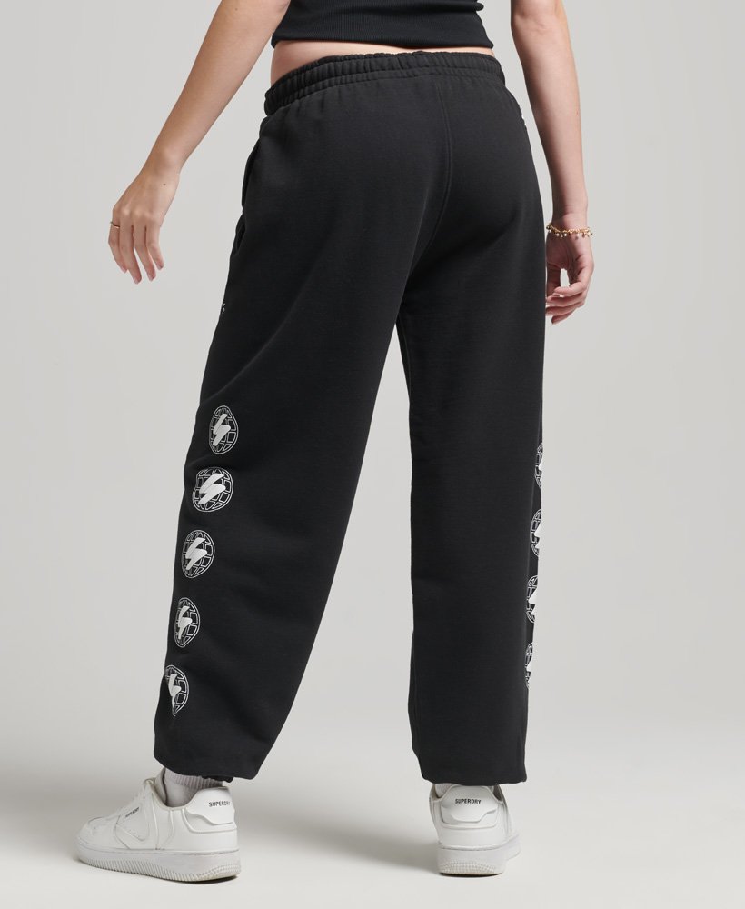 unisex globe s logo joggingbroek in zwart