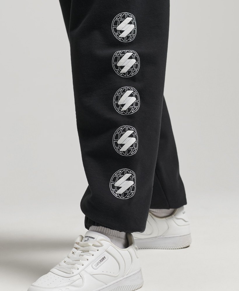 unisex globe s logo joggingbroek in zwart