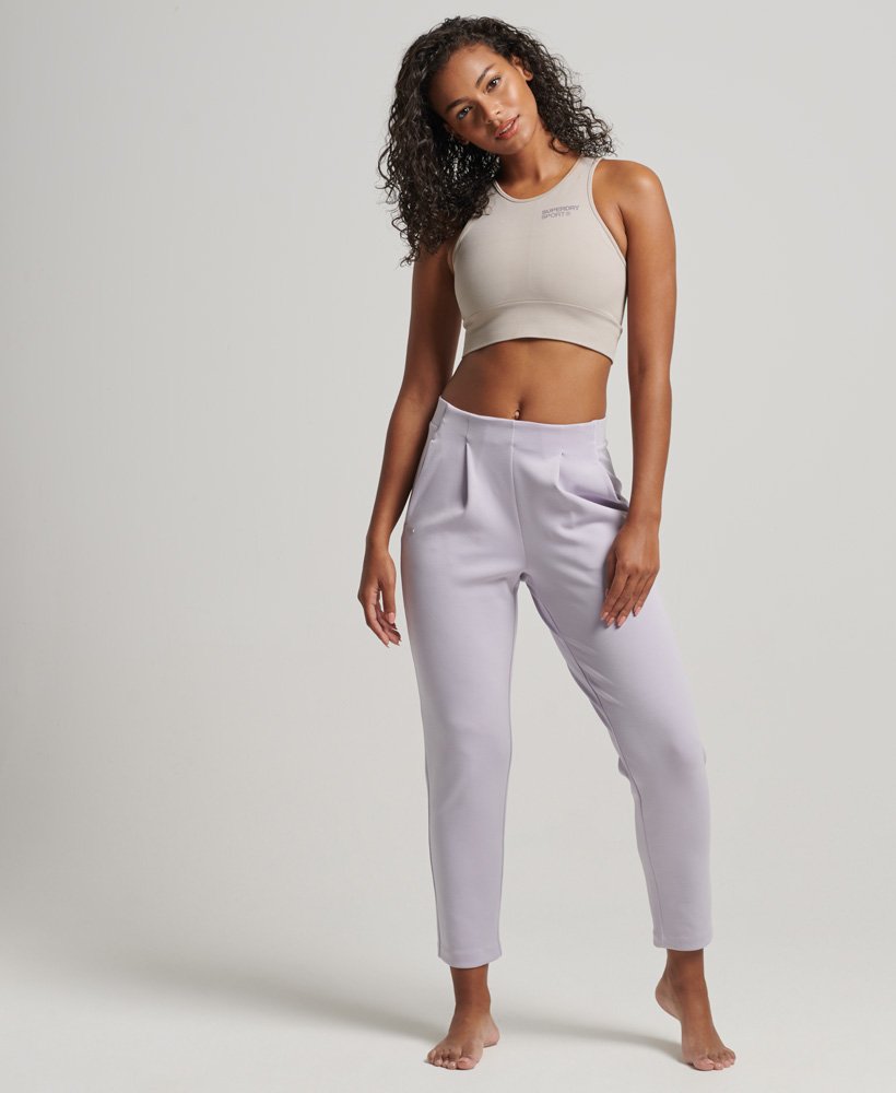 flex tailored joggers in thistle lilac