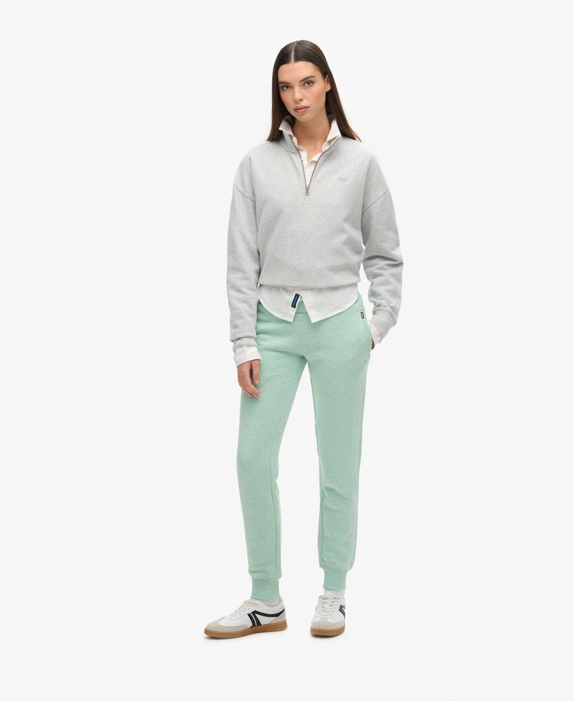 essential logo joggers in minted green marl