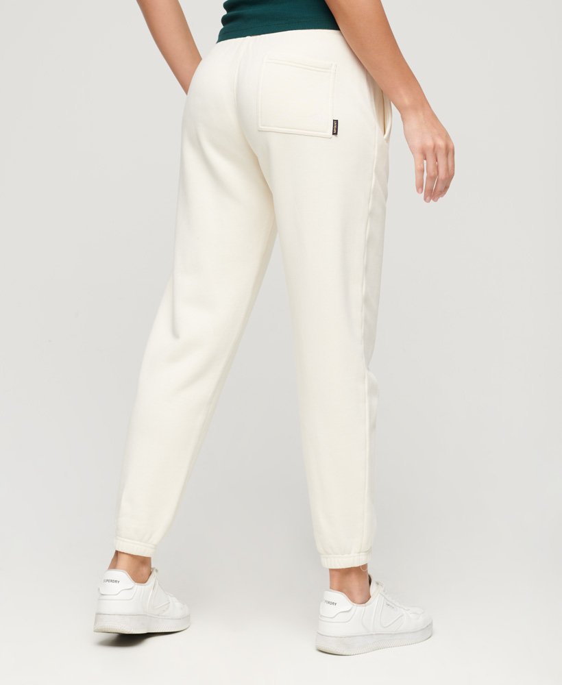 athletic college loose joggingbroek in havermoutbeige