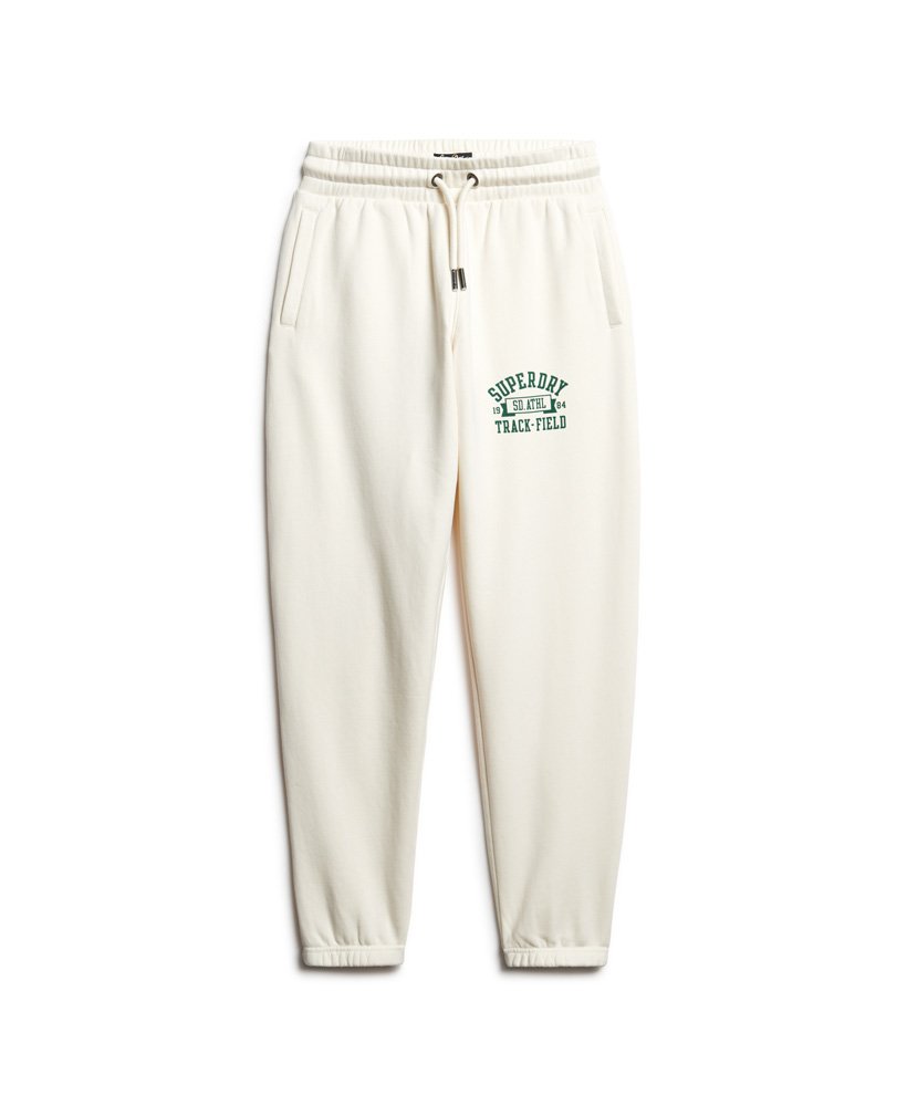 athletic college loose joggingbroek in havermoutbeige