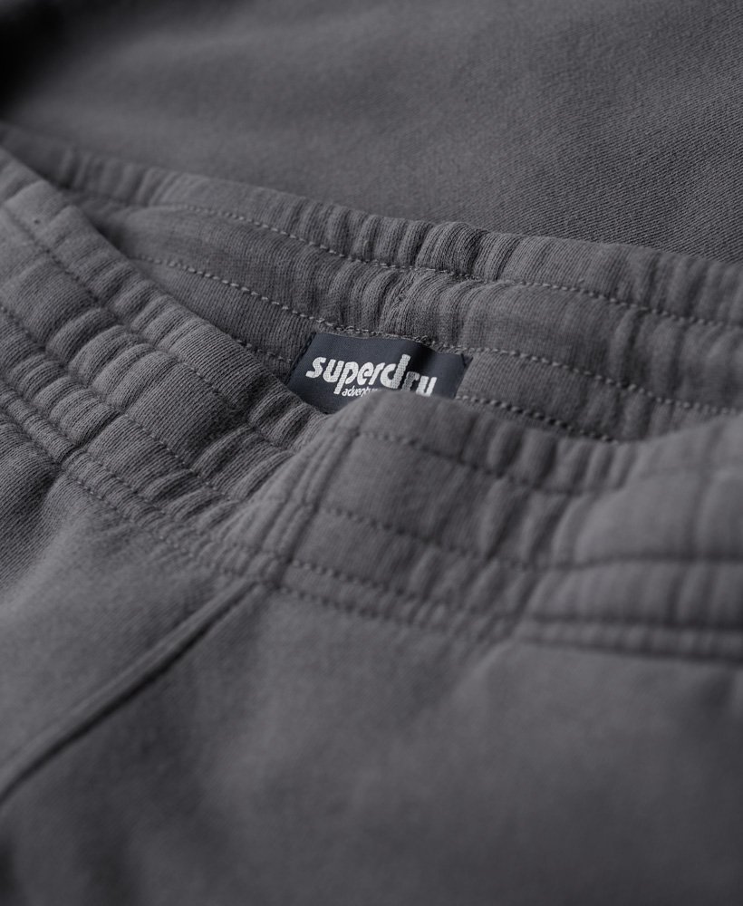 vintage wash rechte joggingbroek in antracietgrijs