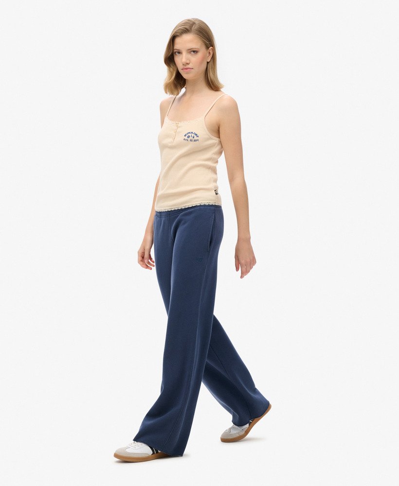 vintage wash rechte joggingbroek in lauren navy
