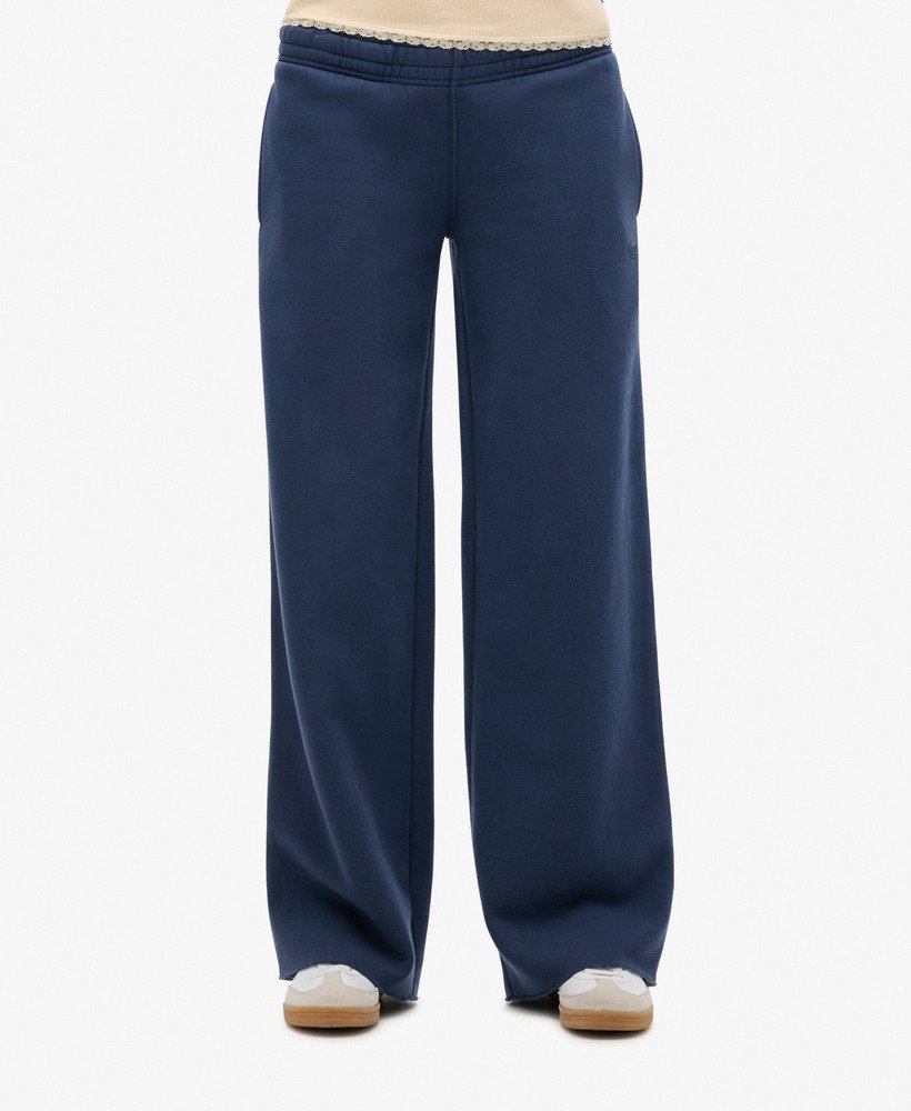 vintage wash rechte joggingbroek in lauren navy