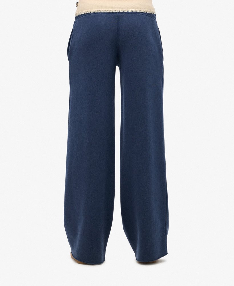 vintage wash rechte joggingbroek in lauren navy