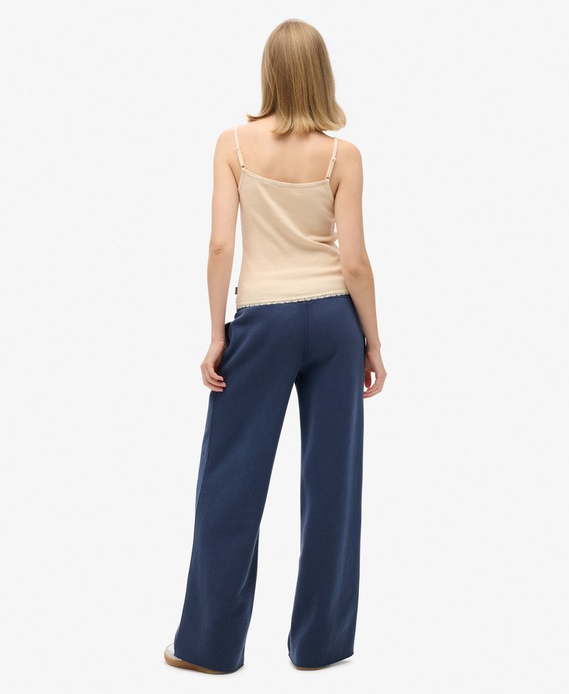 vintage wash rechte joggingbroek in lauren navy