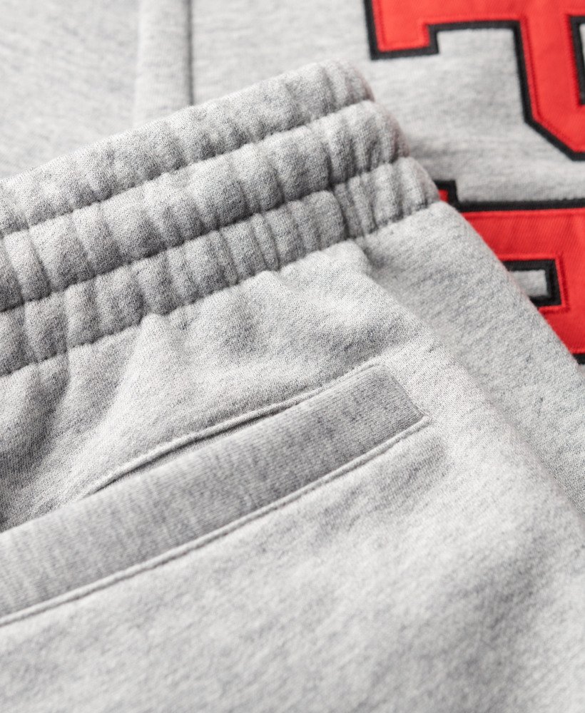 college logo boyfriend jogger in athletic grey marl