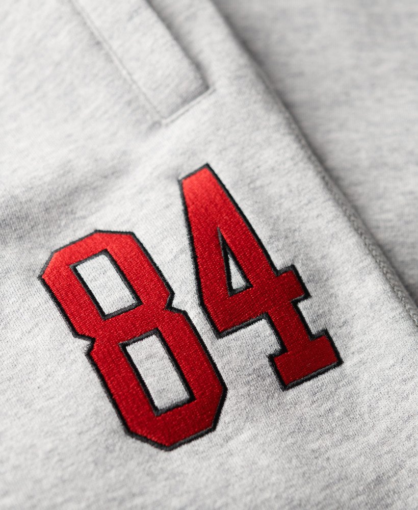 college logo boyfriend jogger in athletic grey marl