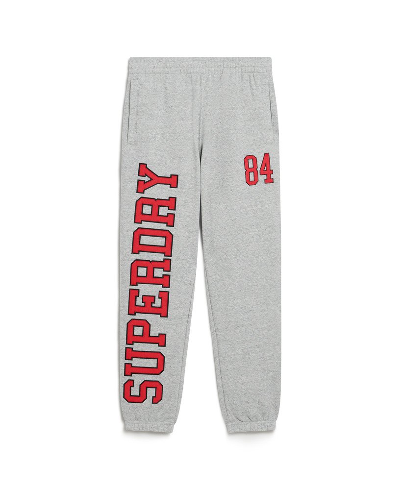 college logo boyfriend jogger in athletic grey marl
