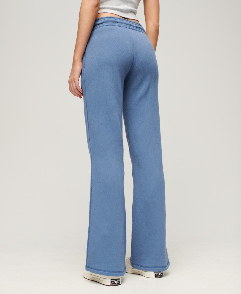 athletic essentials low rise flare joggers in wedgewood blue