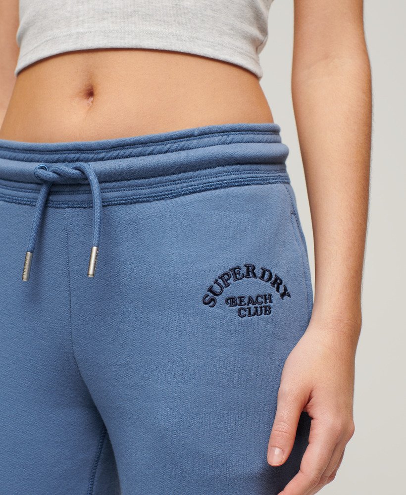 athletic essentials low rise flare joggers in wedgewood blue