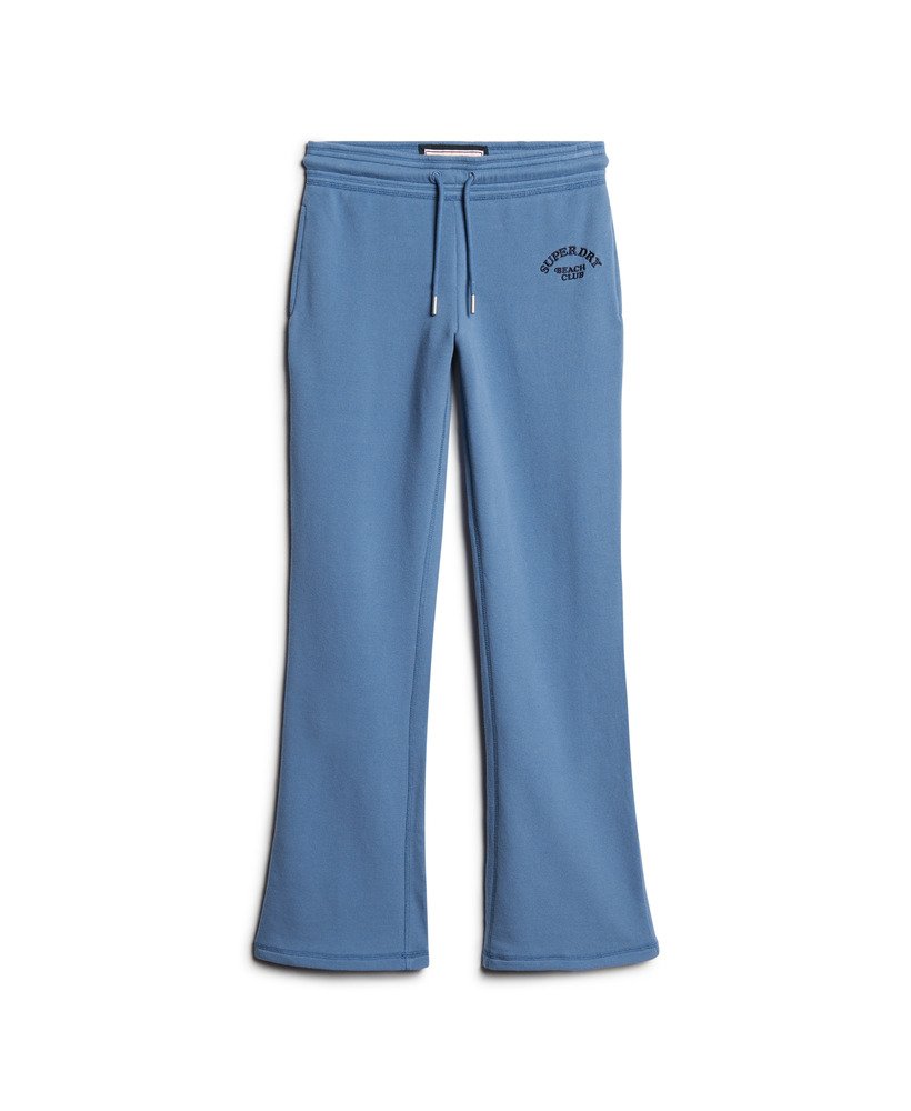 athletic essentials low rise flare joggers in wedgewood blue