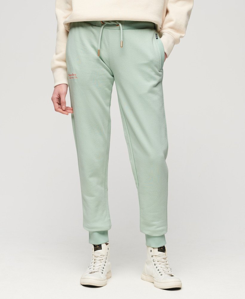 essential logo joggers in surf spray green