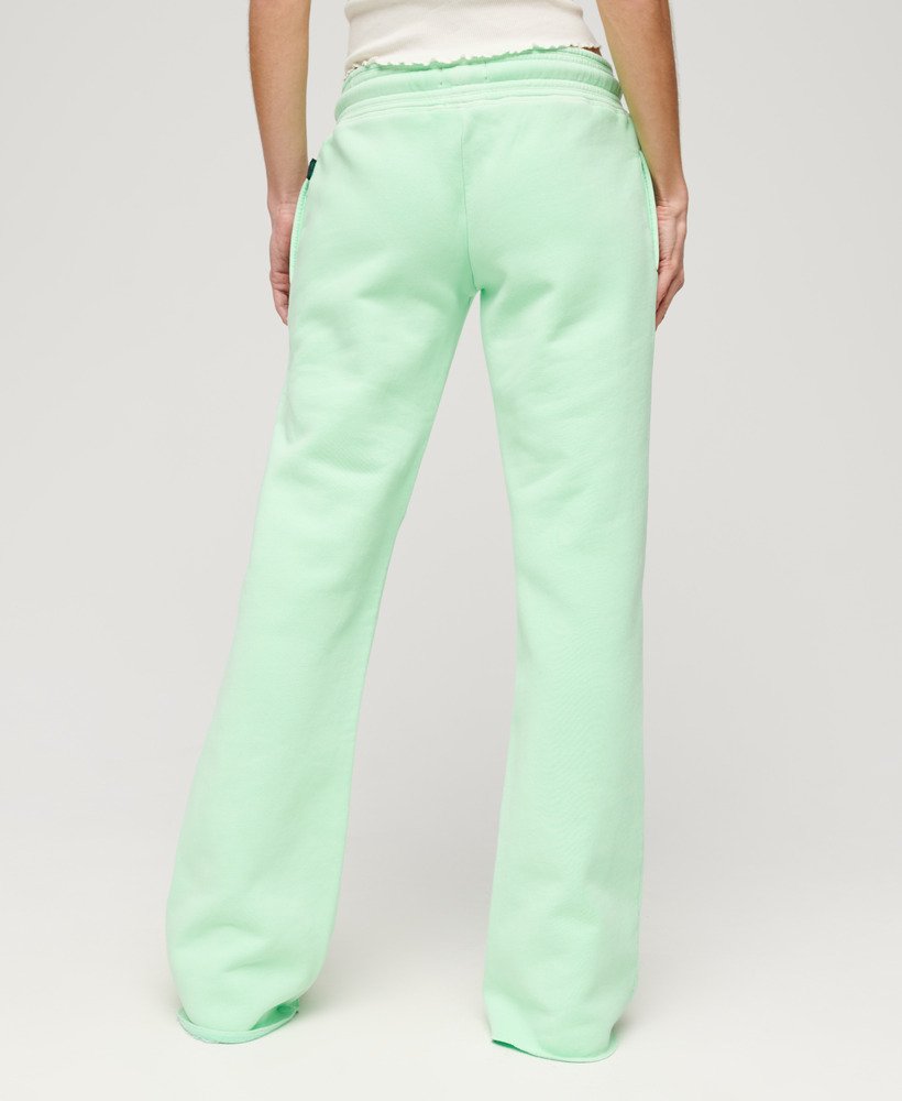 neon vintage logo low rise flare joggers in neo mint green