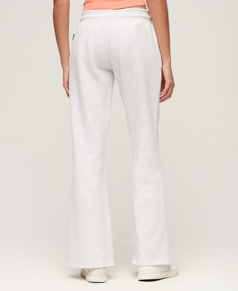 neon vintage logo low rise flare joggers in ice marl