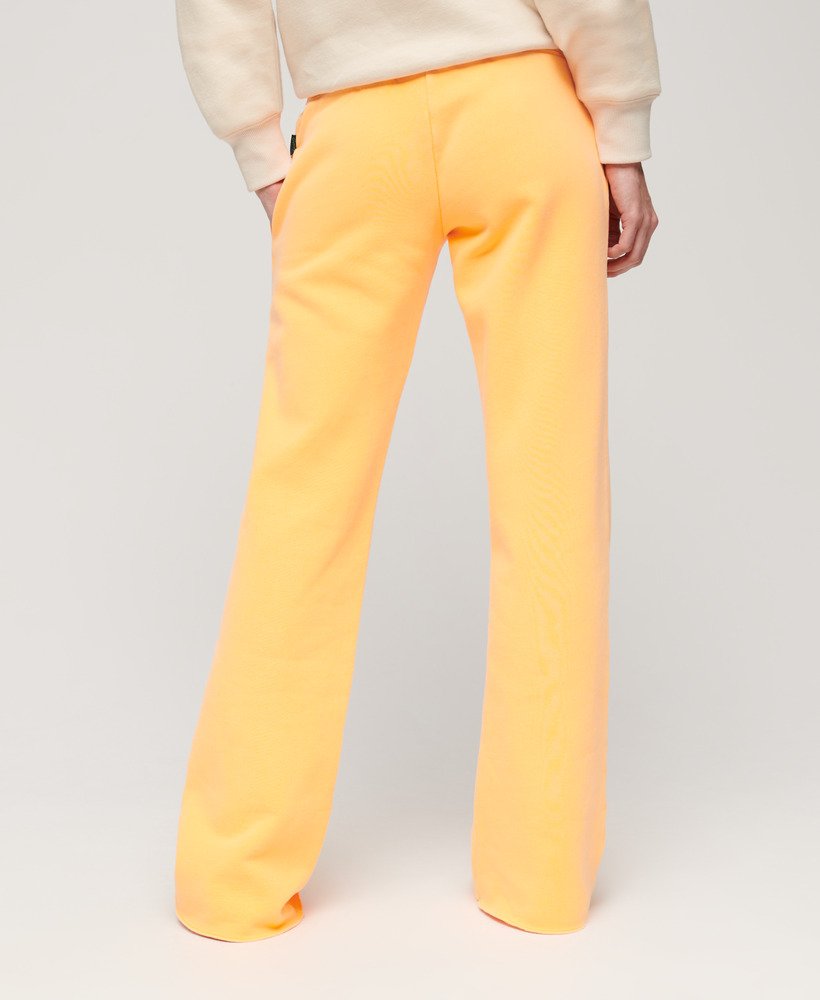 neon vintage logo low-rise flared joggingbroek in fel oranje