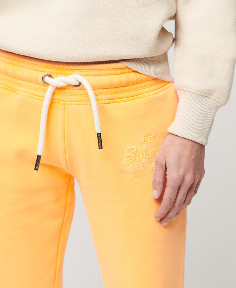 neon vintage logo low-rise flared joggingbroek in fel oranje