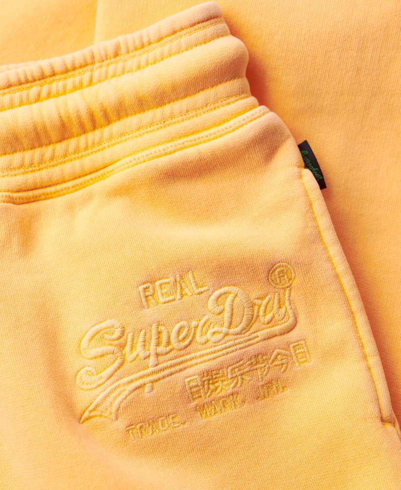 neon vintage logo low-rise flared joggingbroek in fel oranje