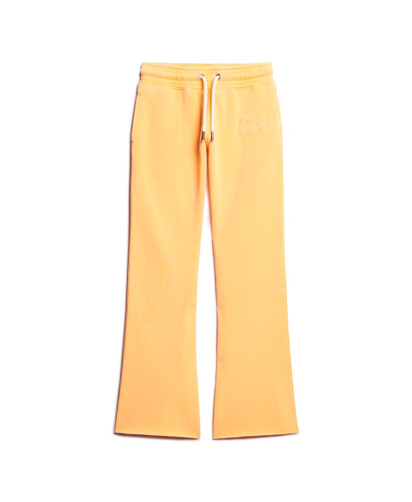 neon vintage logo low-rise flared joggingbroek in fel oranje