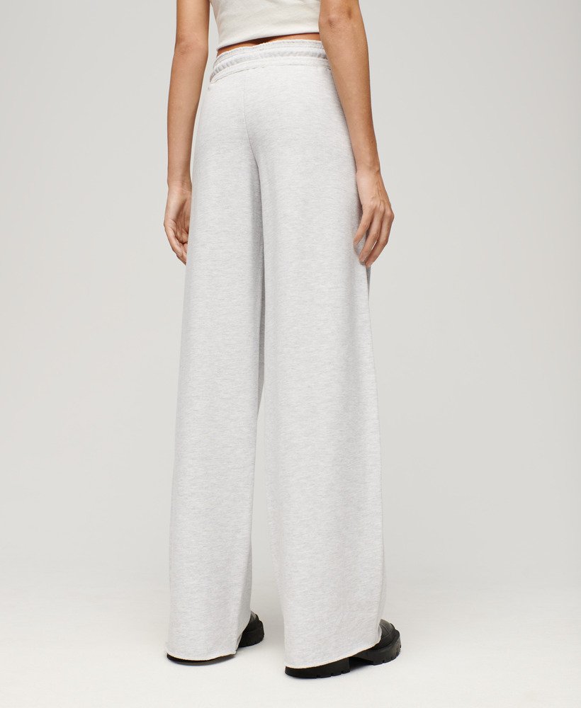 essential logo rechte joggingbroek in glacier grey marl
