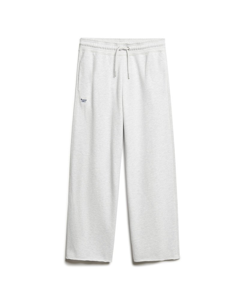 essential logo rechte joggingbroek in glacier grey marl