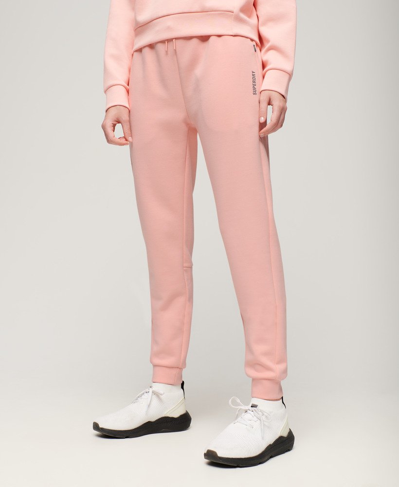 sports tech slim joggers in peach pearl pink