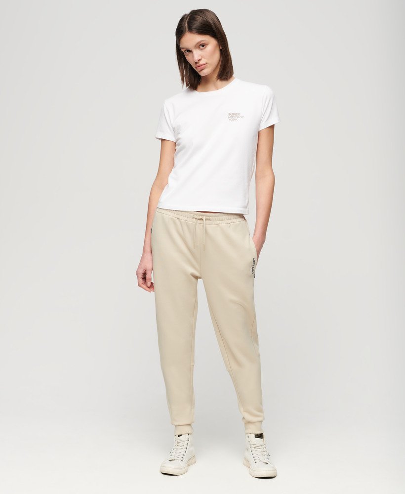 sports tech slim joggers in pelican beige