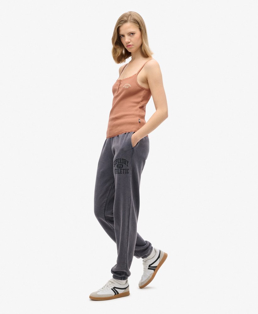 athletic essentials vintage wassen grafische joggingbroek in lauren navy