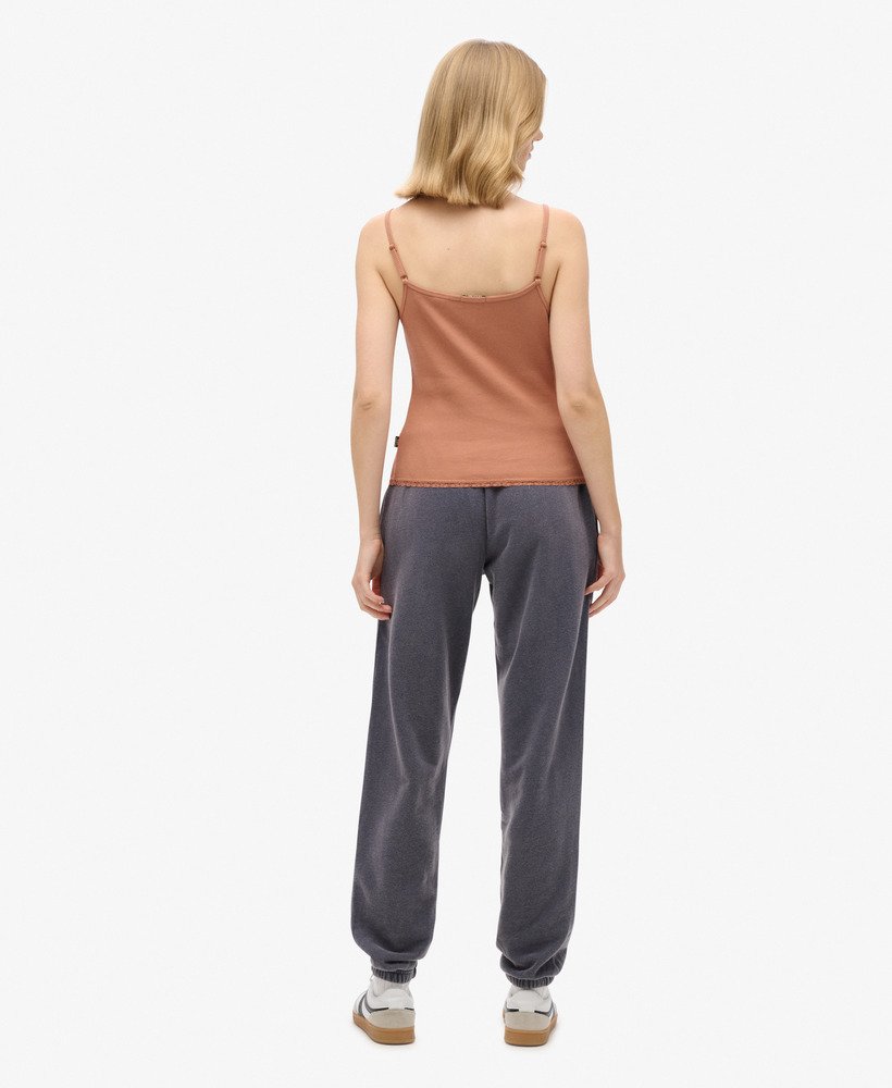 athletic essentials vintage wassen grafische joggingbroek in lauren navy