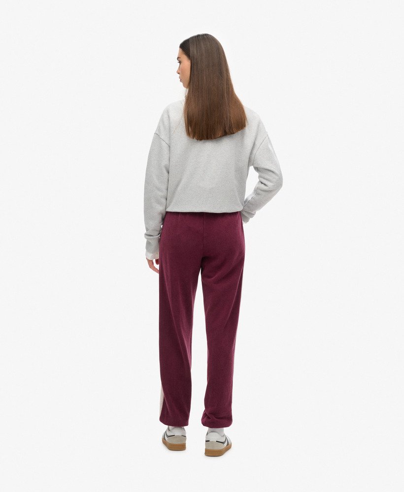 athletic essentials vintage joggingbroek met zijstrepen in port red