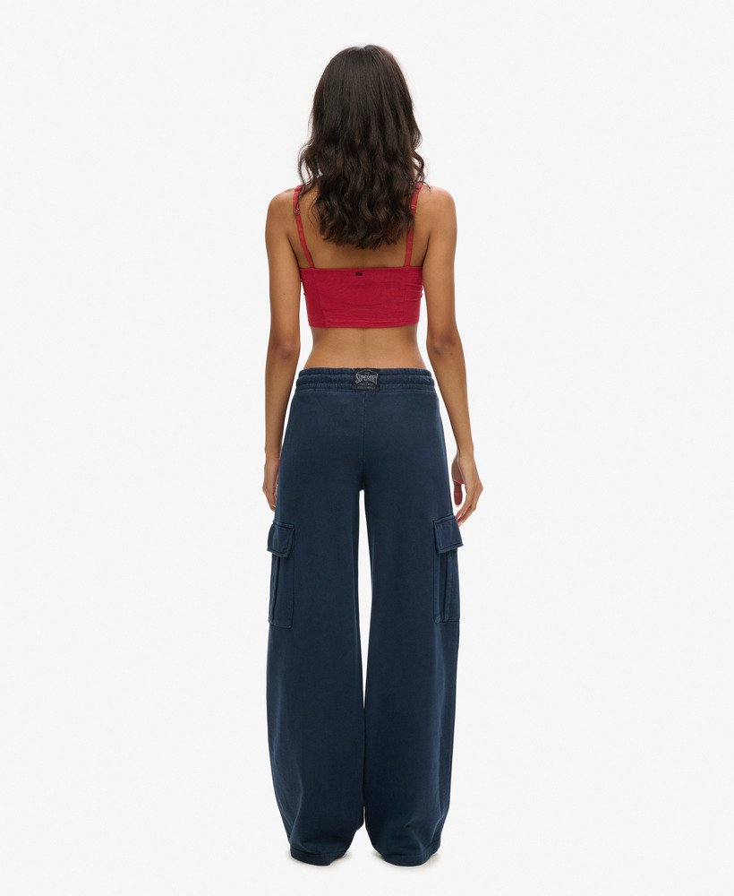 athletic essentials vintage wide cargo jogger in eclipse navy