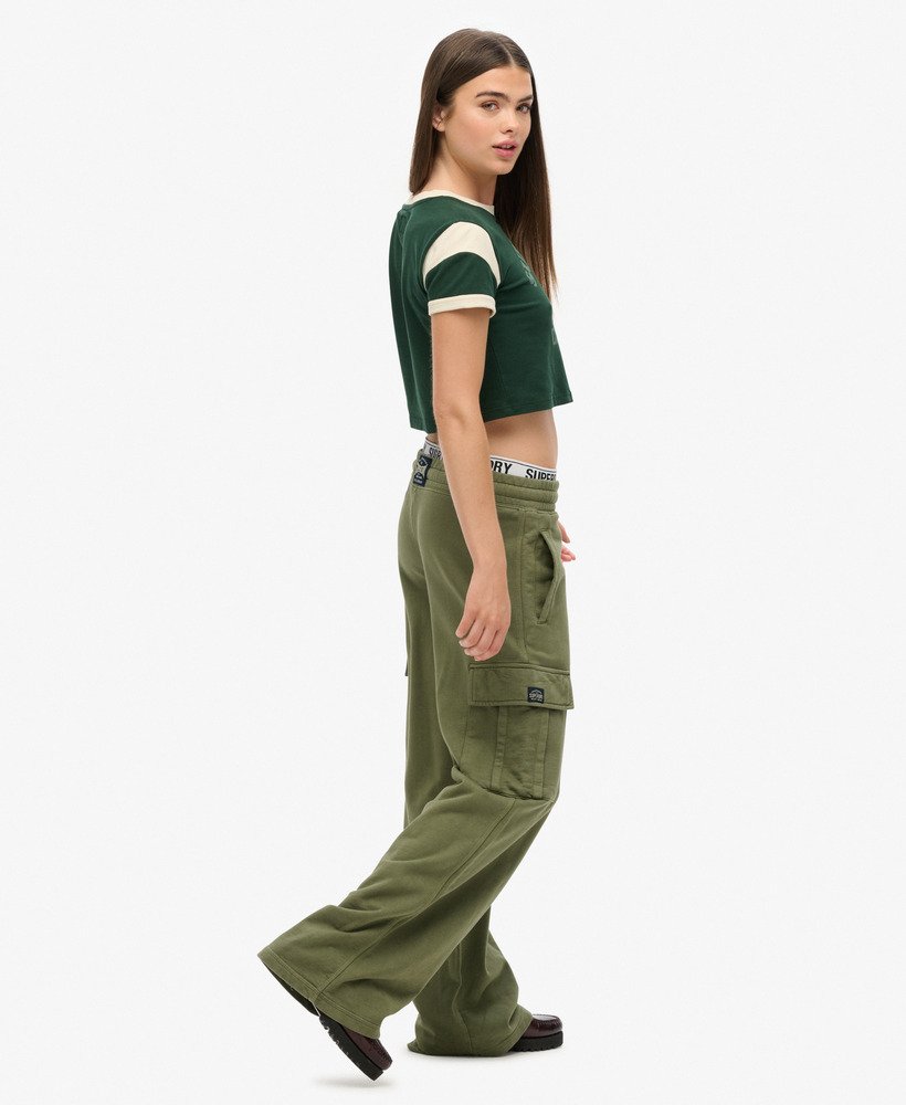 athletic essentials vintage wide cargo jogger in olive khaki