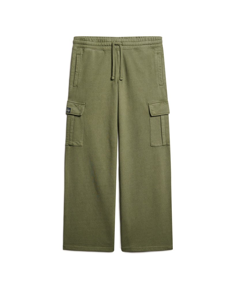 athletic essentials vintage wide cargo jogger in olive khaki