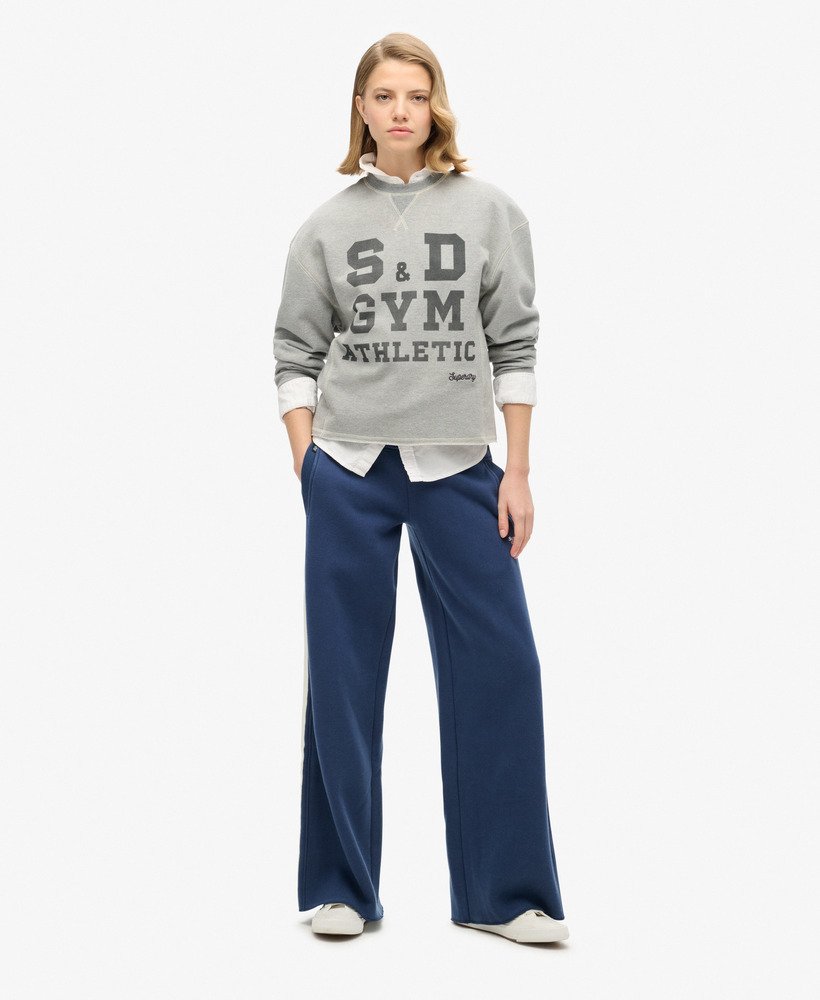 essential logo rechte joggingbroek in marineblauw