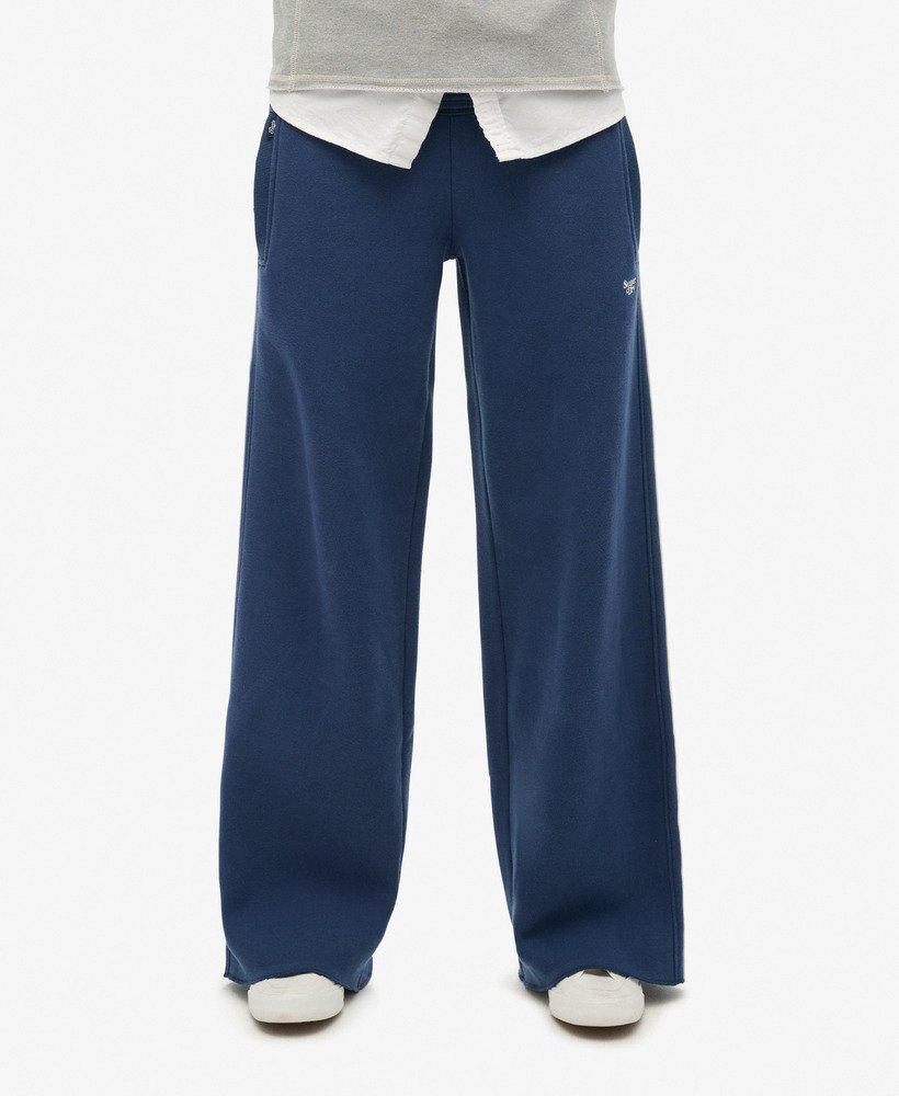 essential logo rechte joggingbroek in marineblauw