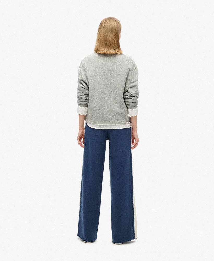 essential logo rechte joggingbroek in marineblauw
