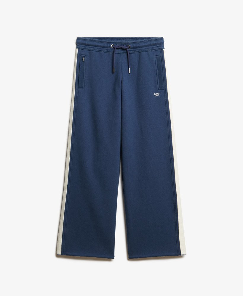 essential logo rechte joggingbroek in marineblauw