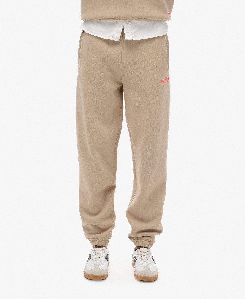 essential logo joggingbroek met manchetten in kasseiengrijs